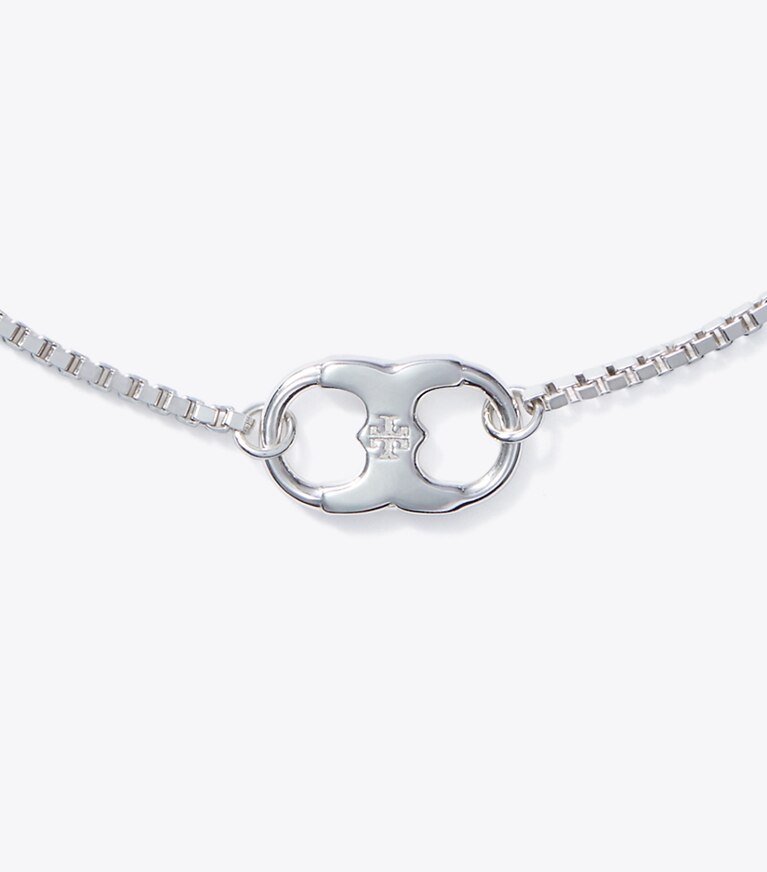 Tory Burch designer bracciali Bracciale a catena Embrace Ambition in Silver dettaglio