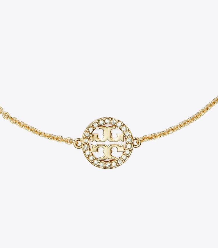 Tory Burch designer bracciali Bracciale a catena Miller con pavé in Tory Gold / Crystal dettaglio