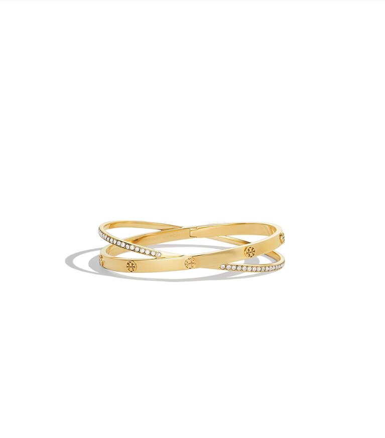 Tory Burch designer bracciali Bracciale doppio Icon con pavé in Tory Gold / Crystal additional