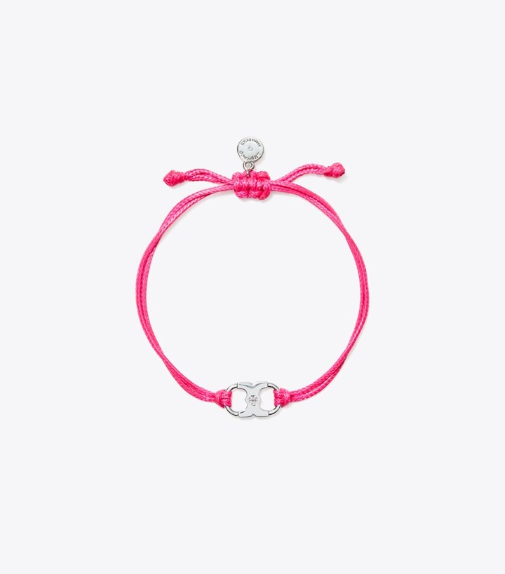 Tory Burch designer bracciali Bracciale Embrace Ambition in Light Silver / Pink front