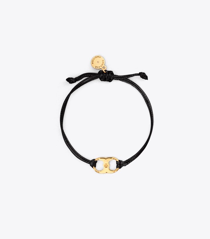 Tory Burch designer bracciali Bracciale Embrace Ambition in Black/Tory Gold front