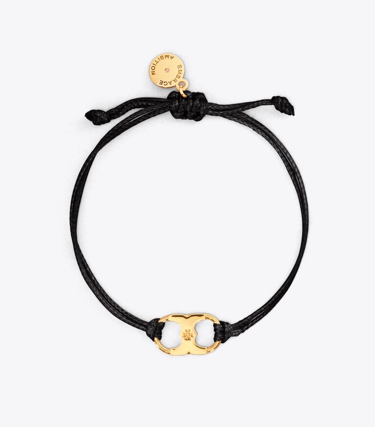 Tory Burch designer bracciali Bracciale Embrace Ambition in Black/Tory Gold front