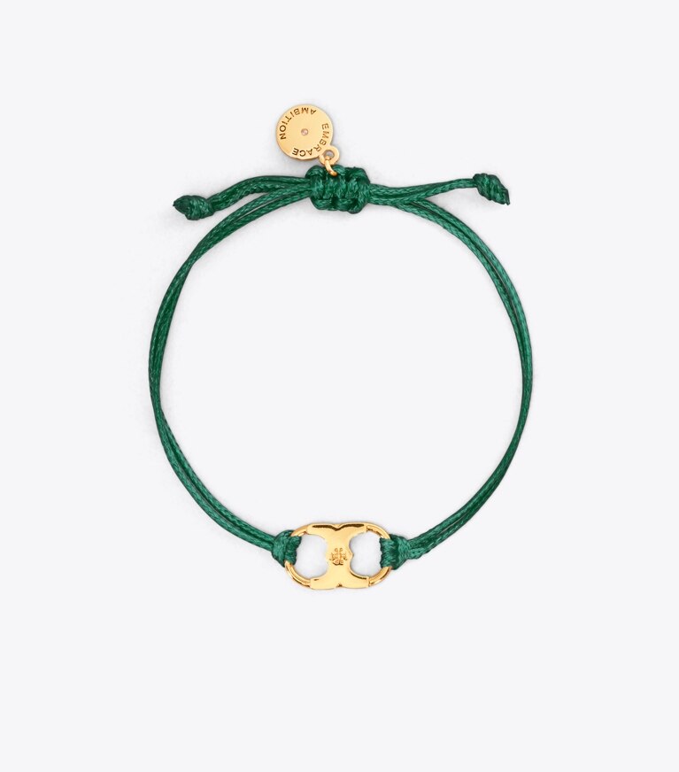 Tory Burch designer bracciali Bracciale Embrace Ambition in Green/Tory Gold front