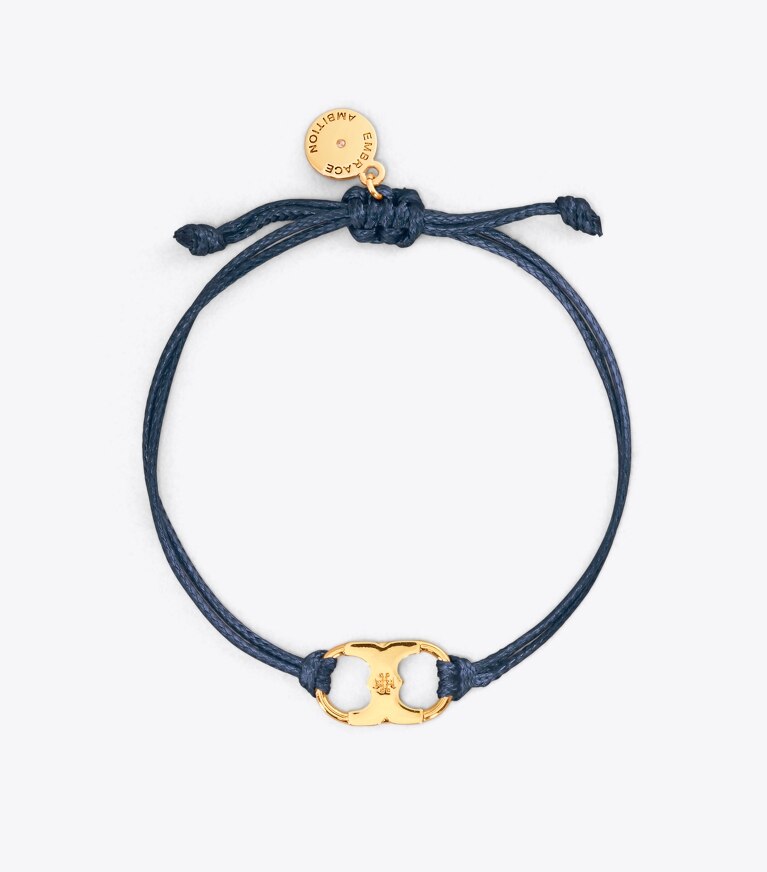 Tory Burch designer bracciali Bracciale Embrace Ambition in Tory Navy/Tory Gold front