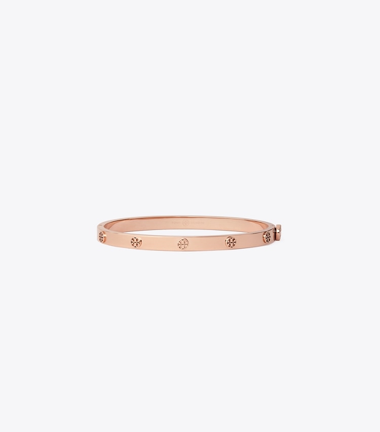 Tory Burch designer bracciali Bracciale Icon con piastra con borchia da 5 mm in Rose Gold front