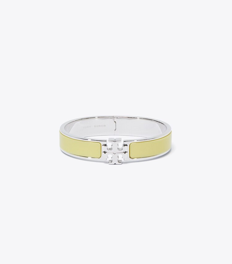 Tory Burch designer bracciali Bracciale Icon smaltato in Tory Silver / Lemon Zest front