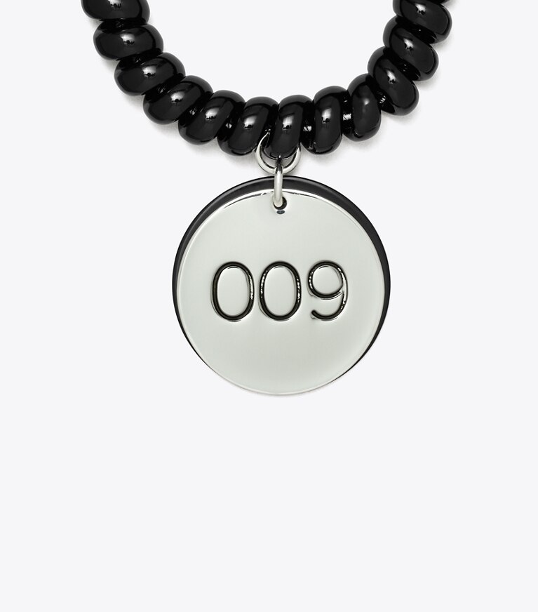 Tory Burch designer bracciali Bracciale Locker Room in Black front
