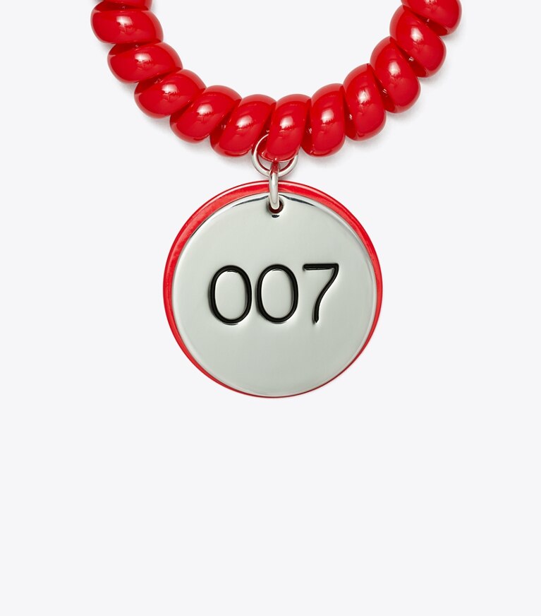 Tory Burch designer bracciali Bracciale Locker Room in Red front