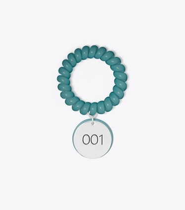 Tory Burch designer bracciali Bracciale Locker Room in Aqua front