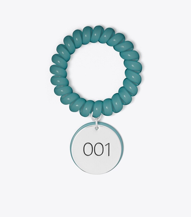 Tory Burch designer bracciali Bracciale Locker Room in Aqua front