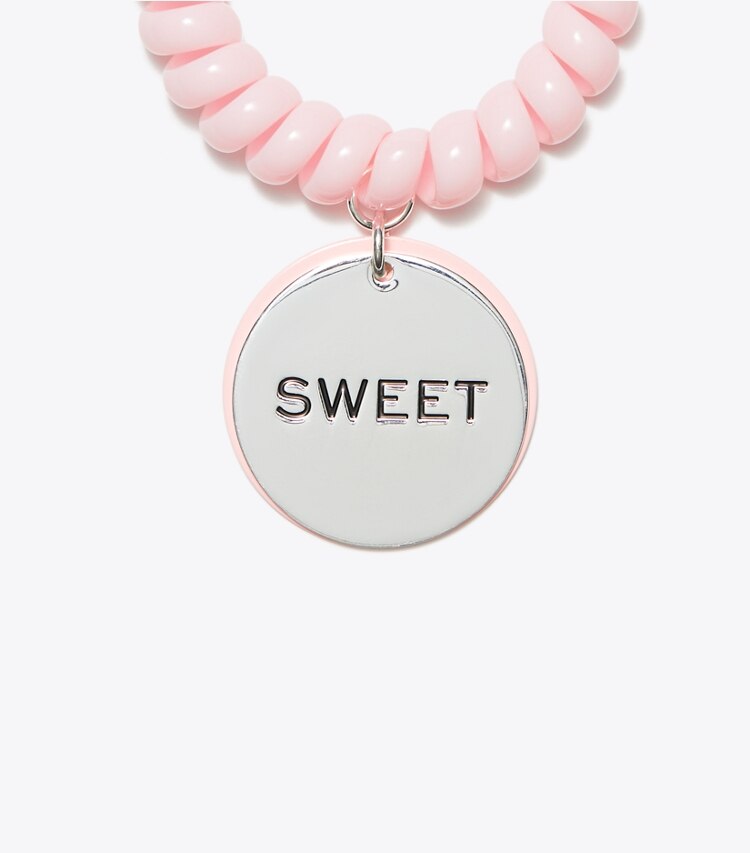 Tory Burch designer bracciali Bracciale Locker Room x BonBon in BonBon Pink dettaglio
