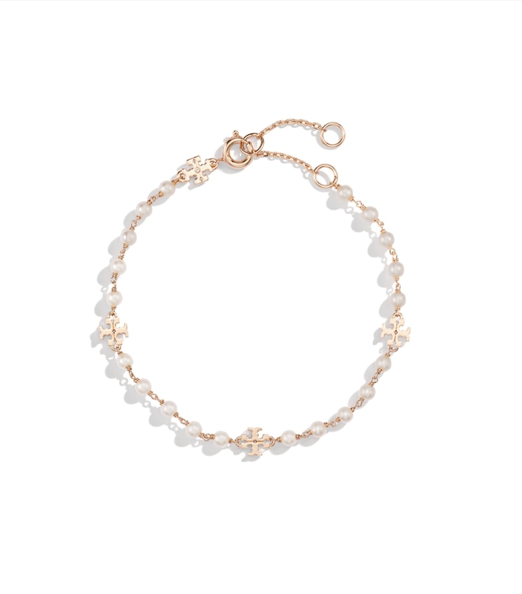 Tory Burch designer bracelets Bracelet à perles Moondance in Tory Gold / Cream additional