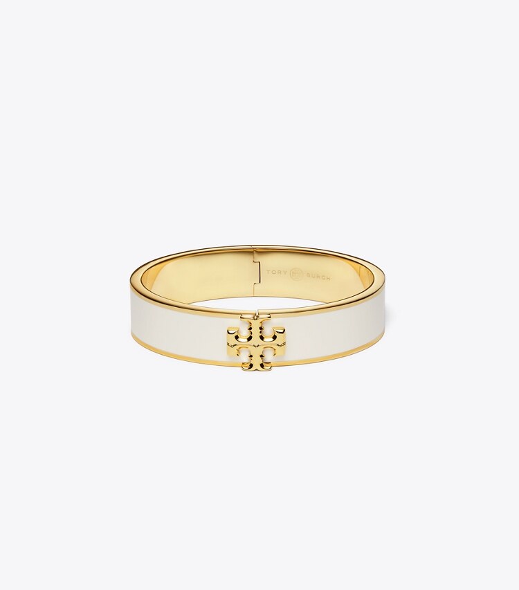 Tory Burch designer bracelets Bracelet émaillé Kira dans Tory Gold/New Ivory de face