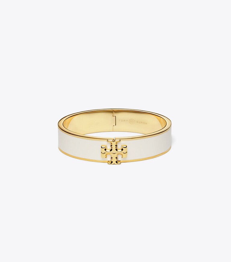 Tory Burch designer bracelets Bracelet émaillé Kira dans Tory Gold/New Ivory de face