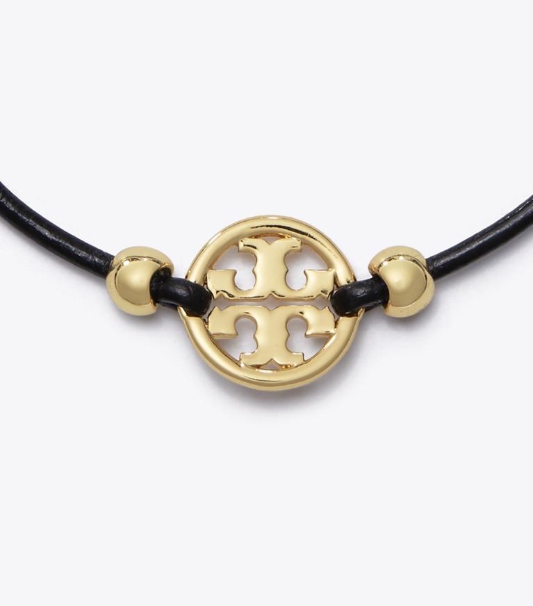 Tory Burch designer bracelets Bracelet coulissant Miller in Tory Gold / Black front