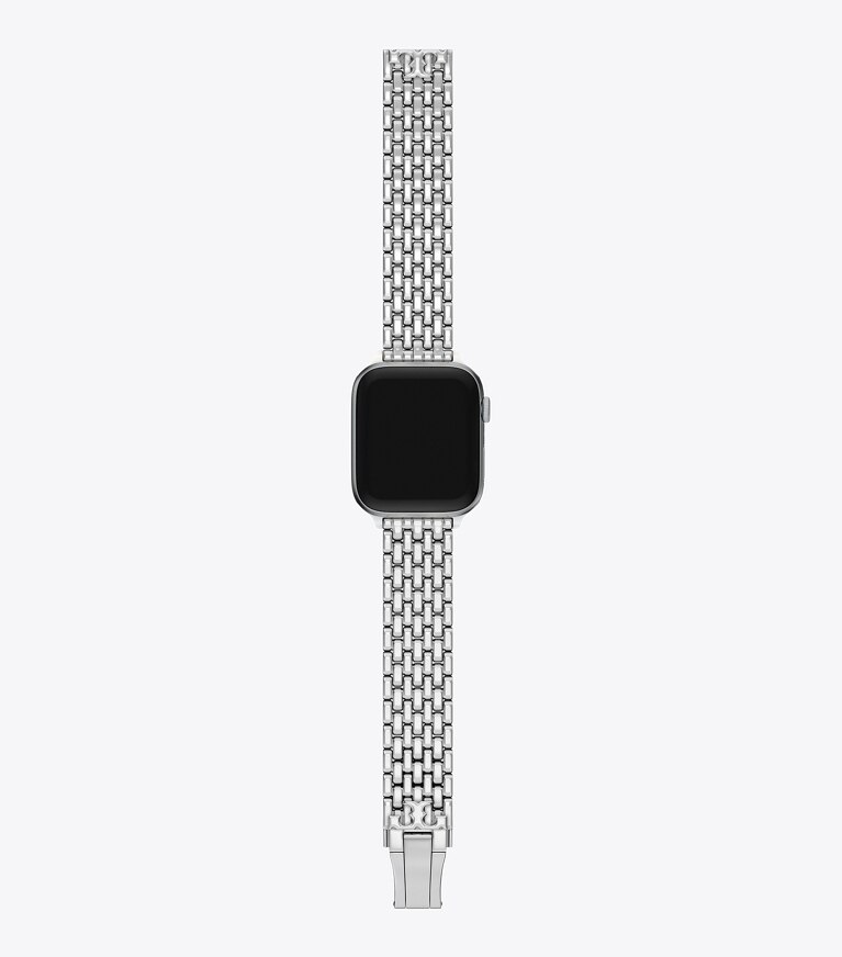 Tory Burch designer montres électroniques Bracelet Eleanor pour Apple Watch® dans SILVER de face