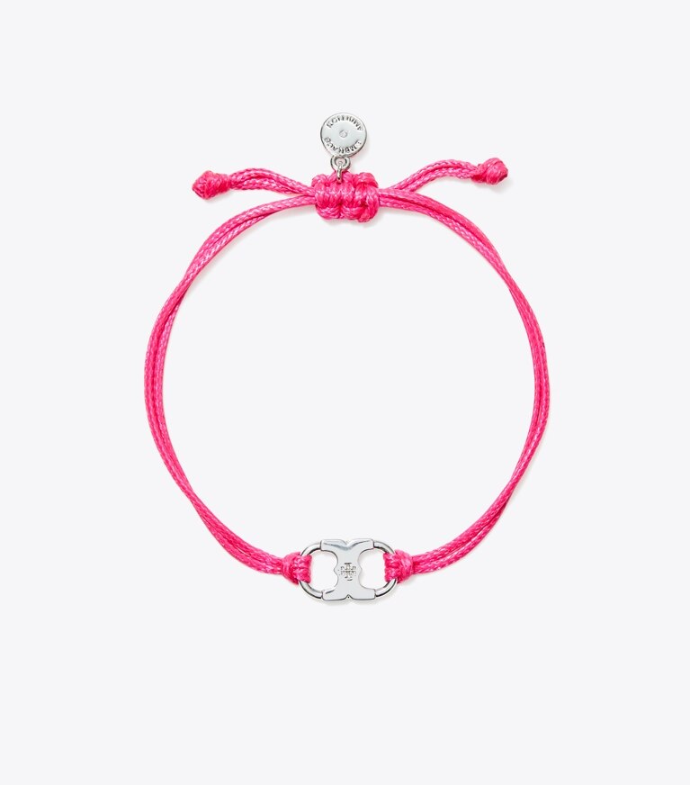 Tory Burch designer bracelets Bracelet Embrace Ambition in Light Silver / Pink front