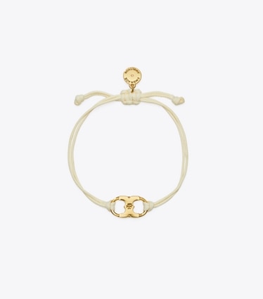 Tory Burch designer bracelets Bracelet Embrace Ambition dans Tory Gold / Ivory de face