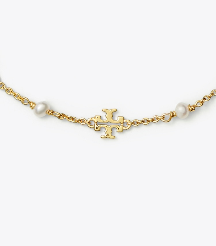 Tory Burch designer bracelets Bracelet en perles Moondance dans Tory Gold / Pearl détails