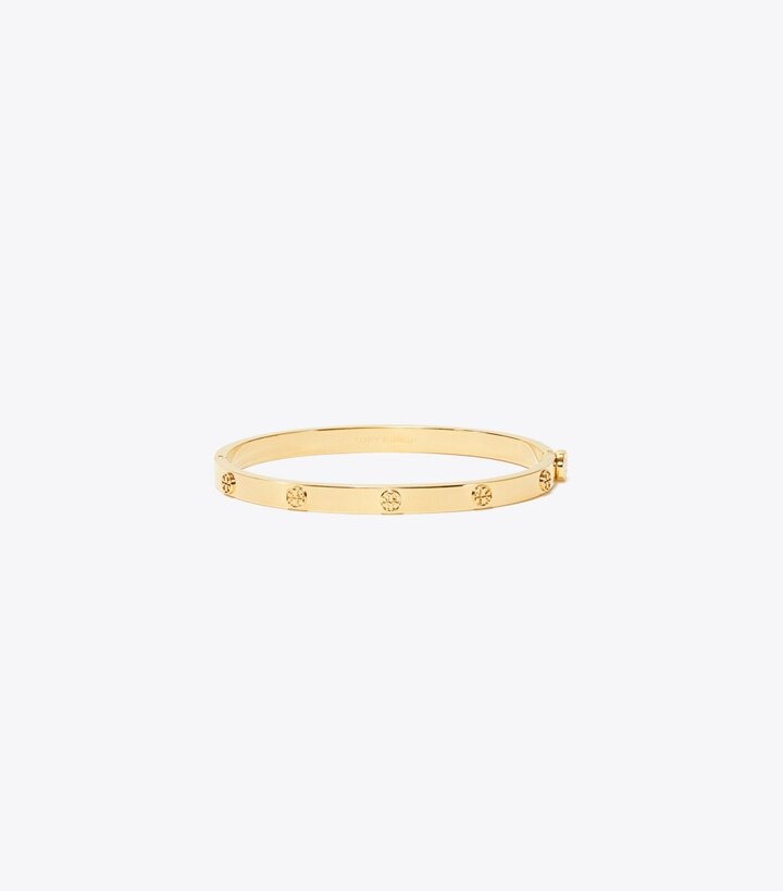Tory Burch designer bracelets Bracelet fin à charnière Icon in Tory Gold front
