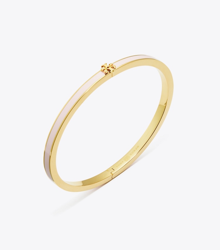 Tory Burch designer bracelets Bracelet fin Icon en émail in Tory Gold / Pink Snow informations