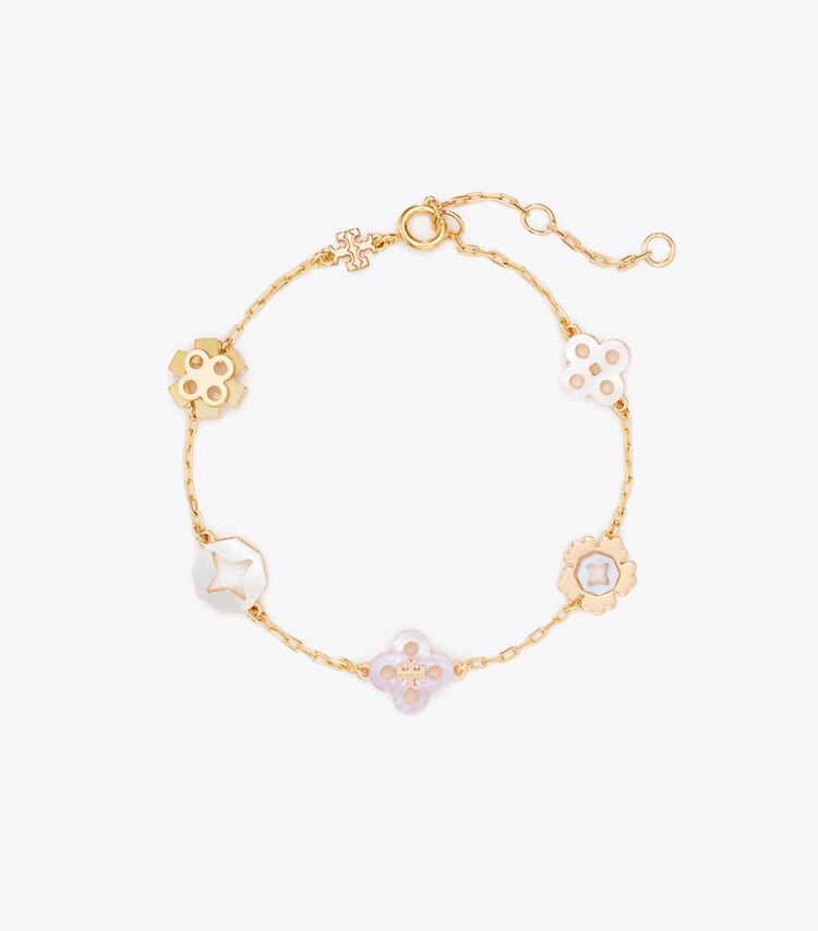 Tory Burch designer bracelets Bracelet Forget Me Not dans Tory Gold / MOP Multi de face
