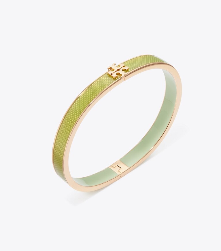Tory Burch designer bracelets Bracelet Icon en émail taille medium in Rose Gold / Mint informations