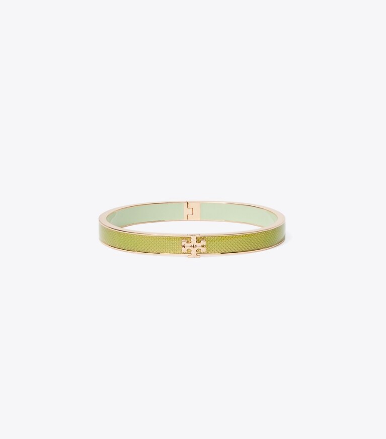 Tory Burch designer bracelets Bracelet Icon en émail taille medium in Rose Gold / Mint front