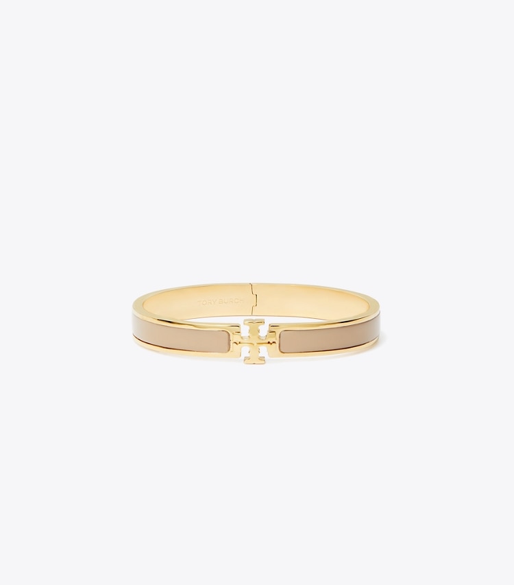 Tory Burch designer bracelets Bracelet Icon moyen dans Tory Gold / Tan de face