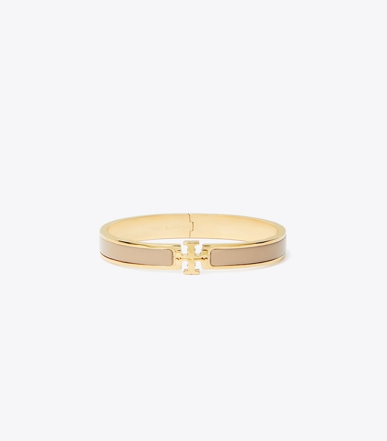 Tory Burch designer bracelets Bracelet Icon moyen dans Tory Gold / Tan de face