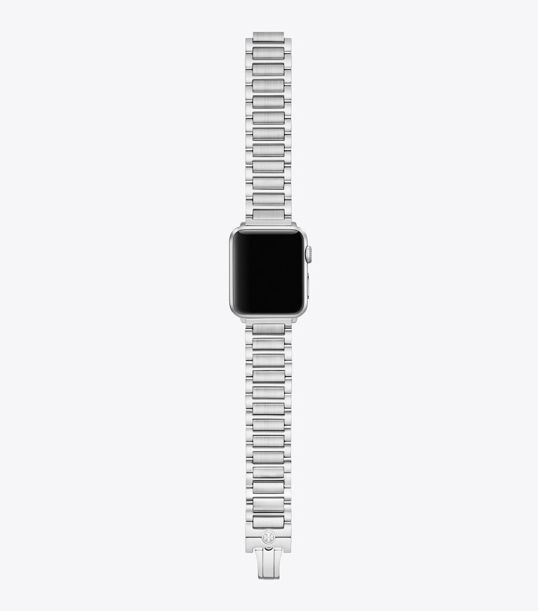 Tory Burch designer montres électroniques Bracelet Kira pour Apple Watch® dans SILVER de face