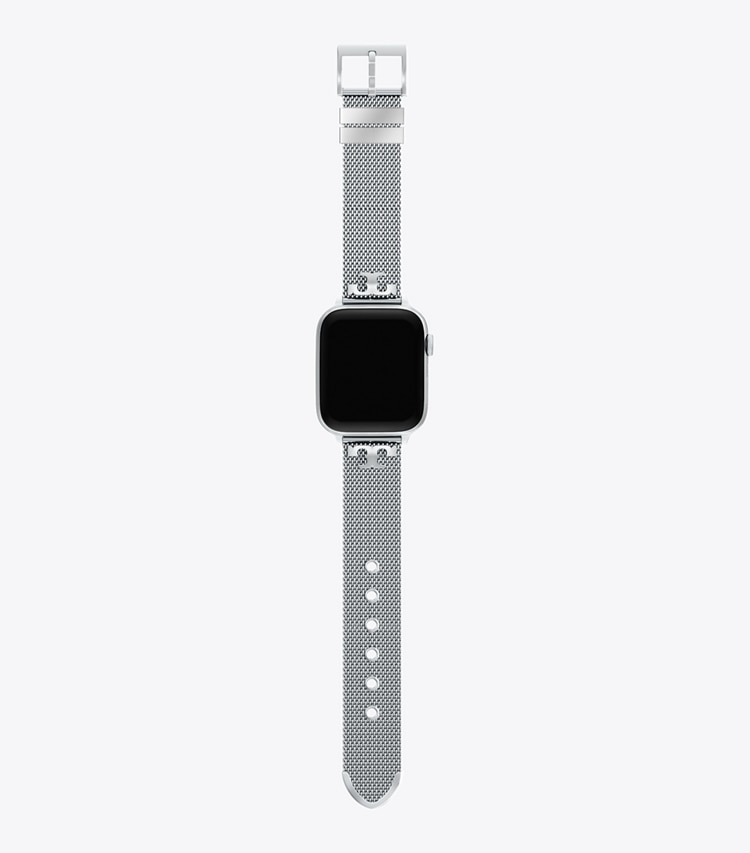 Tory Burch designer montres électroniques Bracelet Kira pour Apple Watch® dans SILVER de face