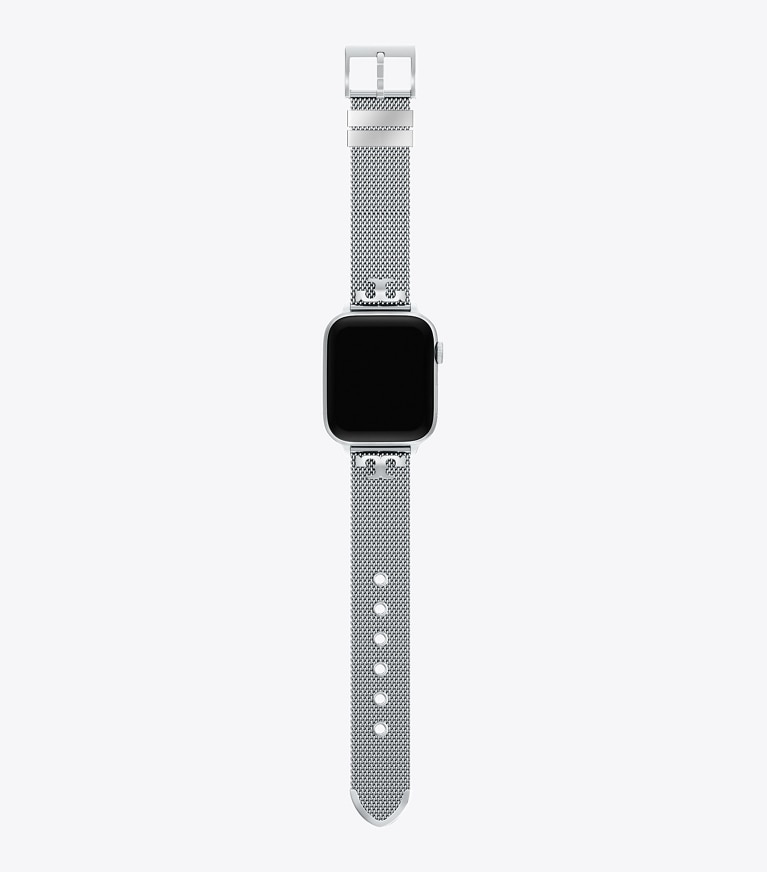 Tory Burch designer montres électroniques Bracelet Kira pour Apple Watch® dans SILVER de face
