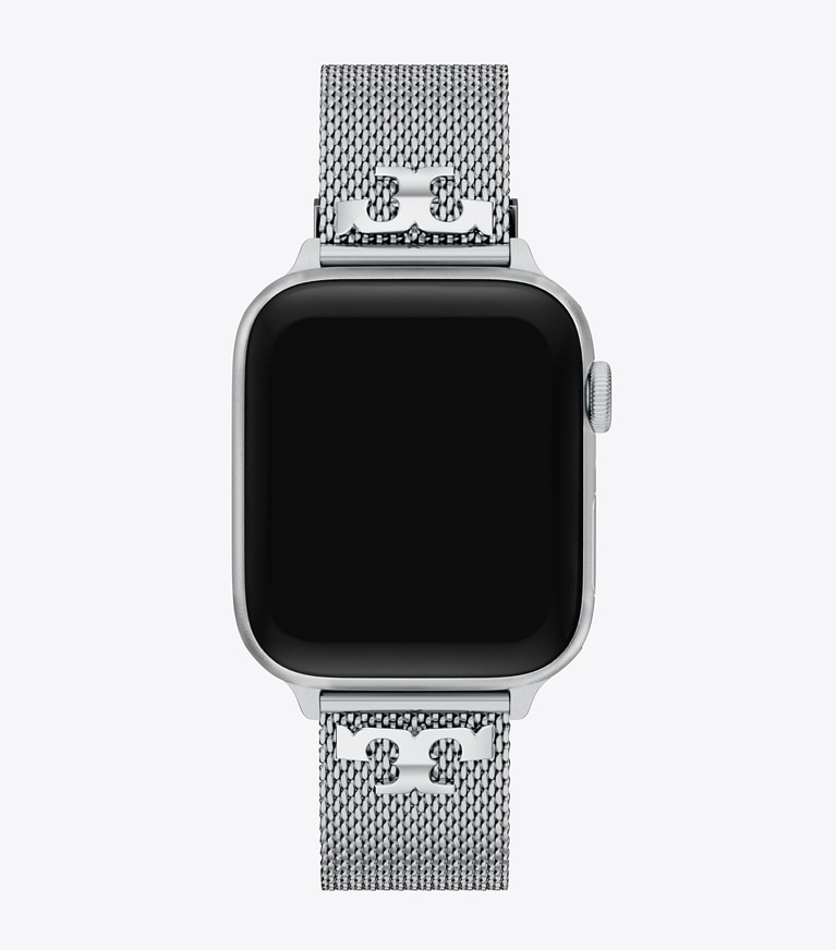 Tory Burch designer montres électroniques Bracelet Kira pour Apple Watch® dans SILVER vue du dessus