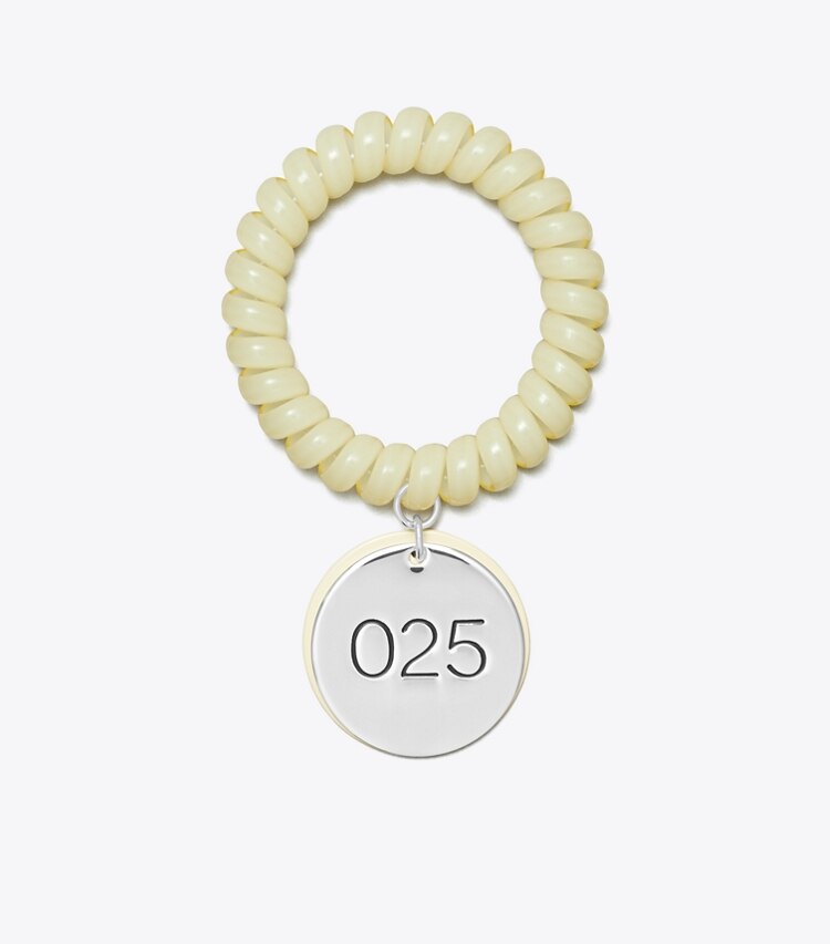 Tory Burch designer bracelets Bracelet Locker Room dans White de face