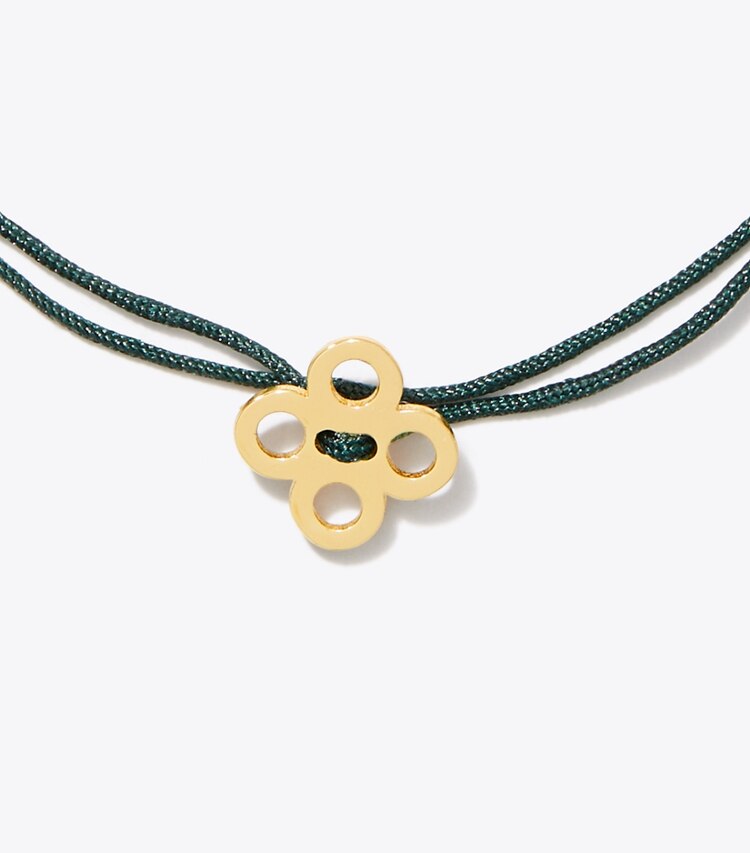 Tory Burch designer bracelets Bracelet sur cordon Forget Me Not dans Dark Kale détails