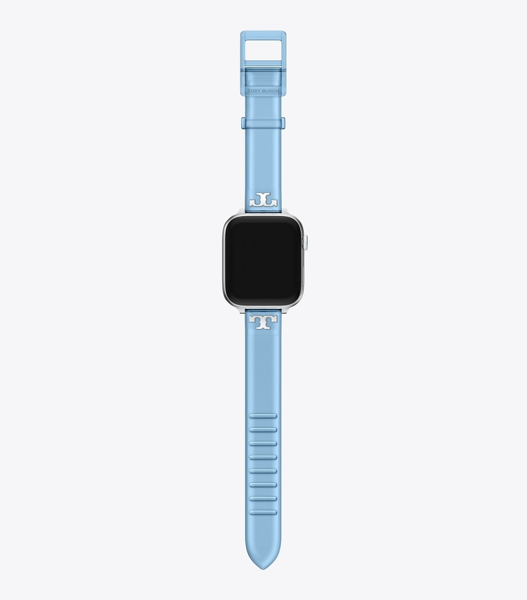Tory Burch designer montres électroniques Bracelet T jelly pour Apple Watch® in LIGHT BLUE front