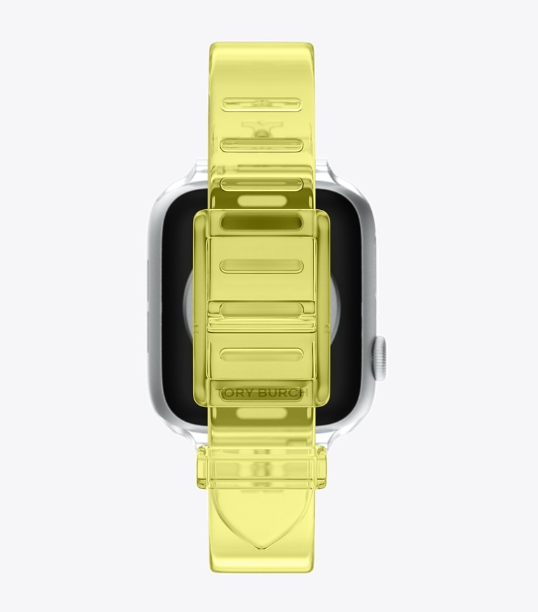 Tory Burch designer montres électroniques Bracelet T jelly pour Apple Watch® in LIGHT YELLOW packable reversible