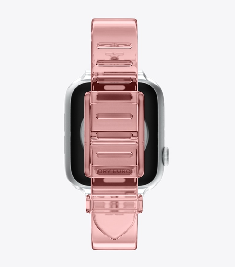 Tory Burch designer montres électroniques Bracelet T jelly pour Apple Watch® in LIGHT PINK packable reversible