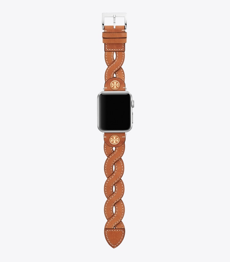 Tory Burch designer montres électroniques Bracelet tressé Miller pour Apple Watch® dans CAMELLO de face