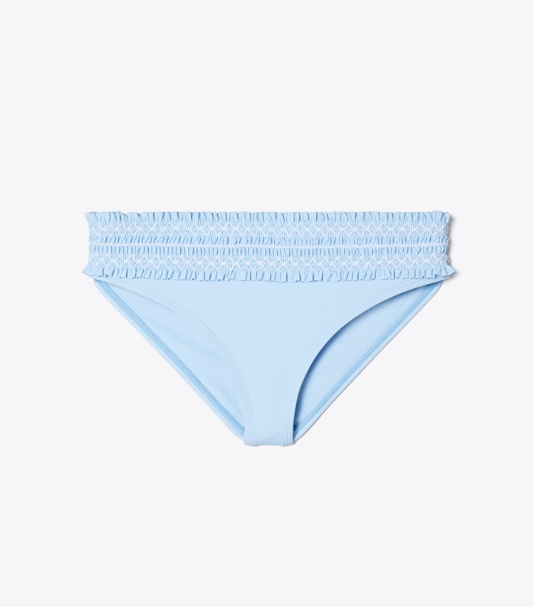 Tory Burch diseñador dos piezas Braga de bikini nido de abeja Costa en Washed Sky / White frente