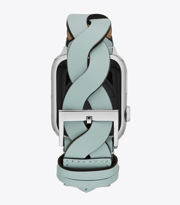 Tory Burch designer watches tory track smart watches Braided Band for Apple Watch® in LIGHT BLUE front