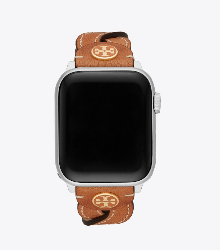 Tory Burch designer watches tory track smart watches Braided Band for Apple Watch® in CAMELLO front