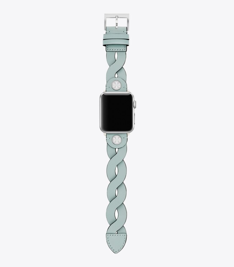 Tory Burch designer watches tory track smart watches Braided Band for Apple Watch® in LIGHT BLUE front