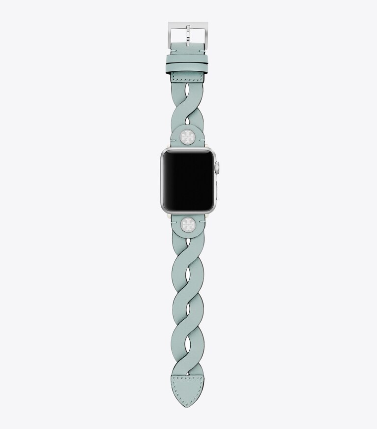 Tory Burch designer watches tory track smart watches Braided Band for Apple Watch® in LIGHT BLUE front