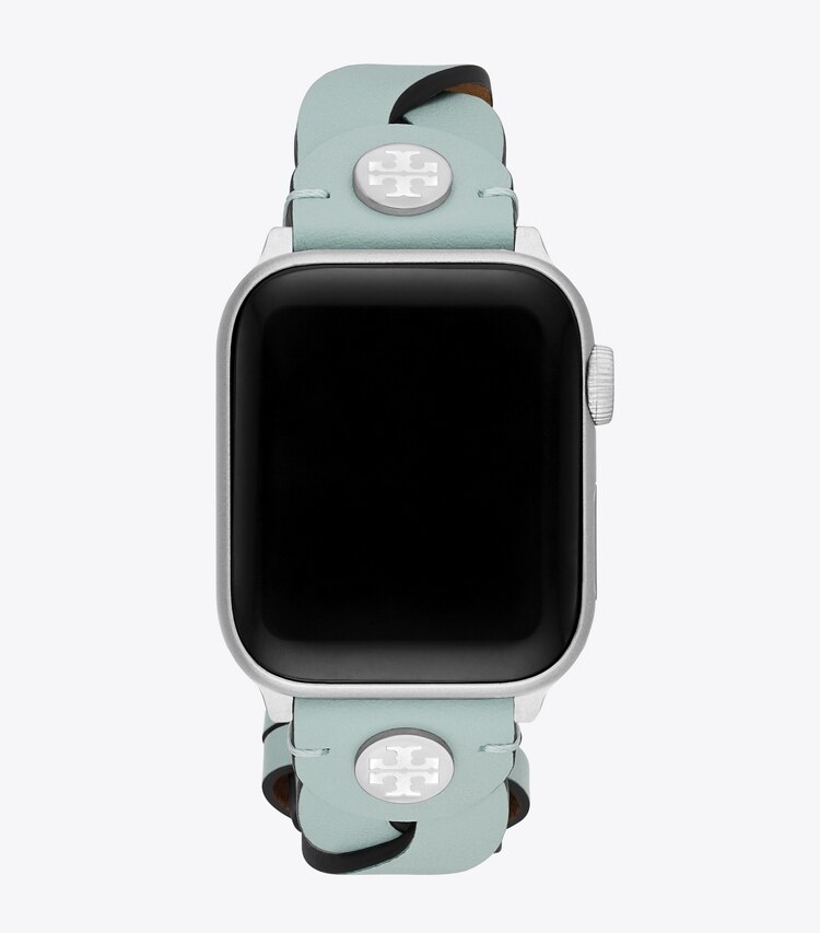 Tory Burch designer watches tory track smart watches Braided Band for Apple Watch® in LIGHT BLUE overhead