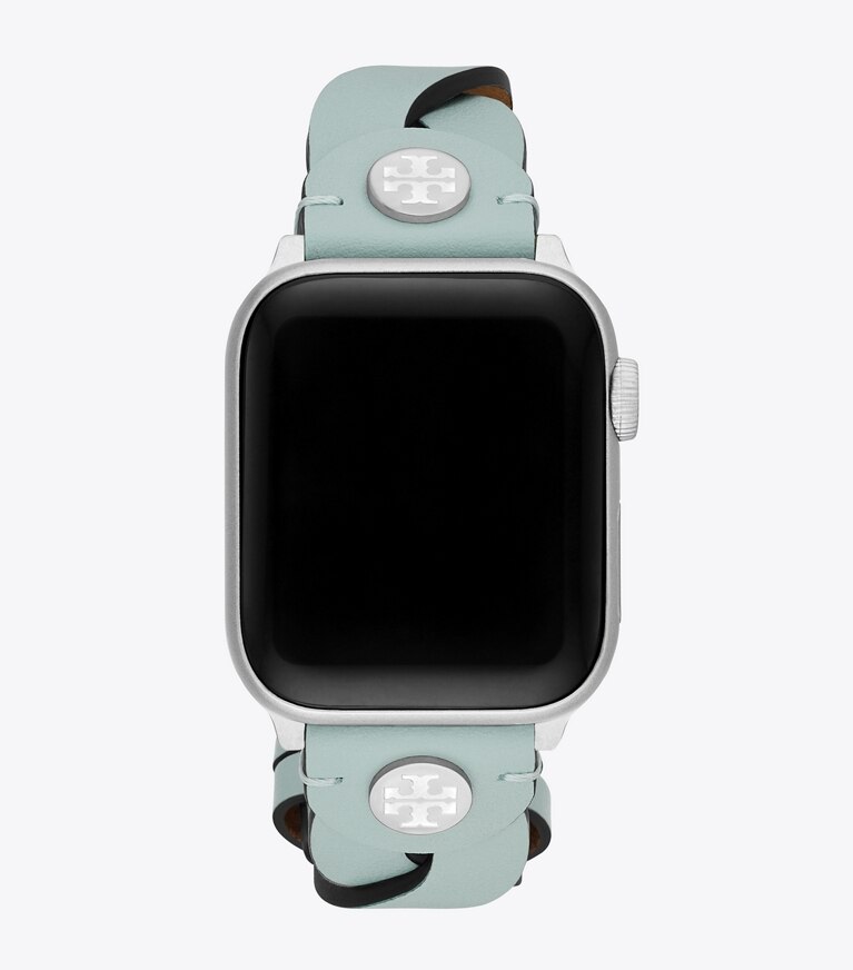 Tory Burch designer watches tory track smart watches Braided Band for Apple Watch® in LIGHT BLUE front