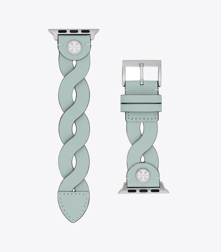 Tory Burch designer watches tory track smart watches Braided Band for Apple Watch® in LIGHT BLUE side