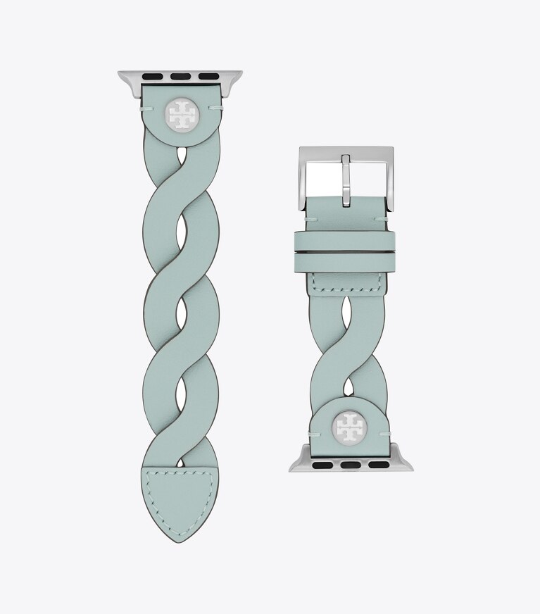 Tory Burch designer watches tory track smart watches Braided Band for Apple Watch® in LIGHT BLUE front