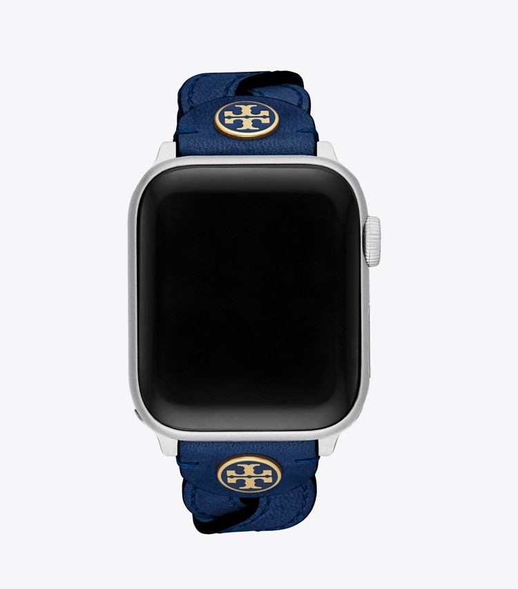 Braided Band for Apple Watch®, Navy Leather, 38 MM – 40 MM